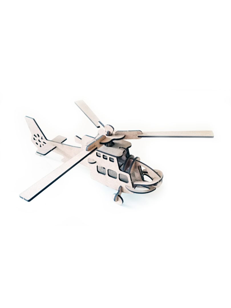 Helikopter Ahşap 3d Puzzle