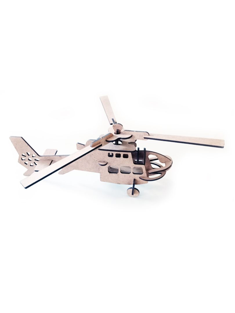 Helikopter Ahşap 3d Puzzle